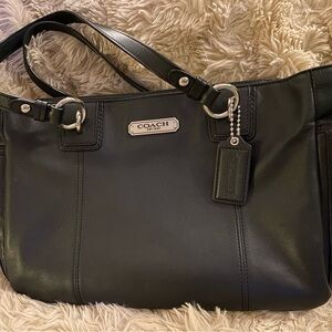 NWOT! Coach Black Soft Leather Shoulder Bag